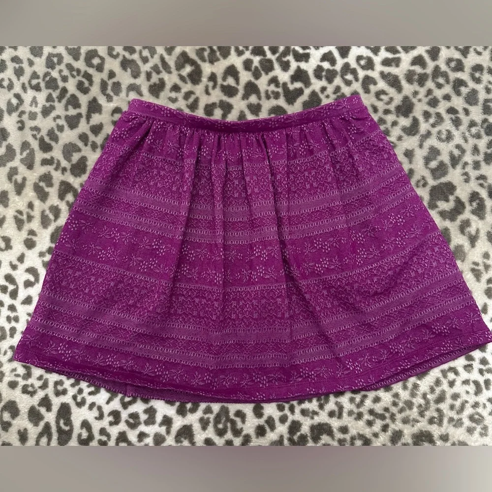 Old Navy Girls Textured Print Skirt in Prince Purple Size Large 10-12 Regular